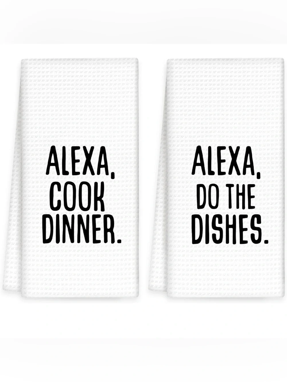Funny Alexa Kitchen Towels Set of 2- New